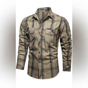 OUTDOOR Series Mens Long Sleeve Snap Button Shirt size XL